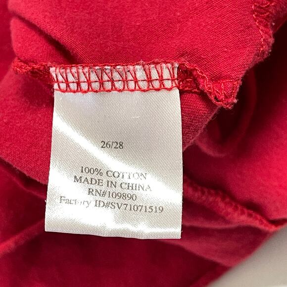 Seven7 Studded Tee Women Plus Size 26 / 28 Red 100% Cotton Grunge Y2K Retro - Picture 4 of 6